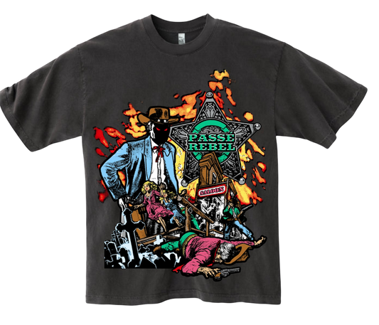 VINTAGE BLACK WESTERN HEAT TEE