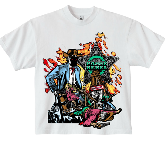 WHITE WESTERN HEAT TEE